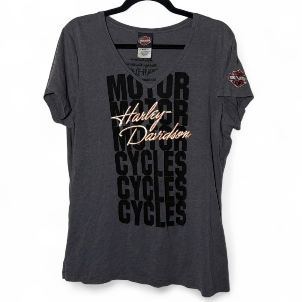 Harley-Davidson Gray Graphic Tee XL | Appalachian PA Biker Shirt